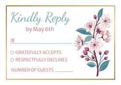 RSVP - White Pink Flowers