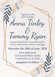 Invites - Blue Gold