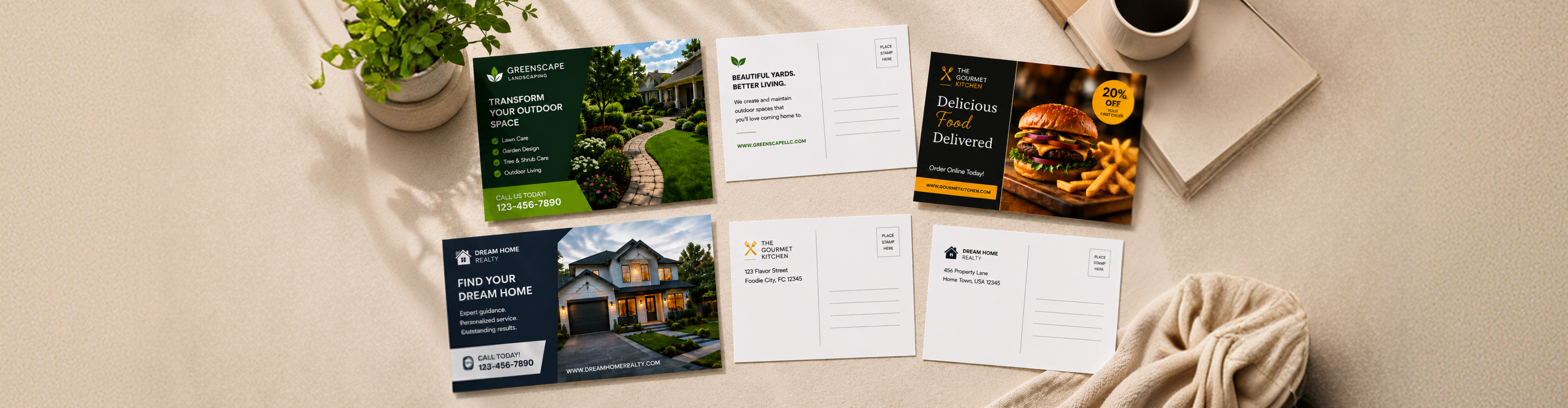 Tailored Postcards for Different Businesses