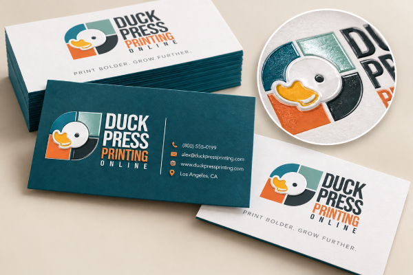 Tarjetas de presentación con doble relieve