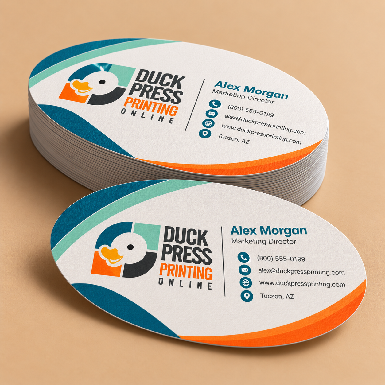 Oval Business Cards
