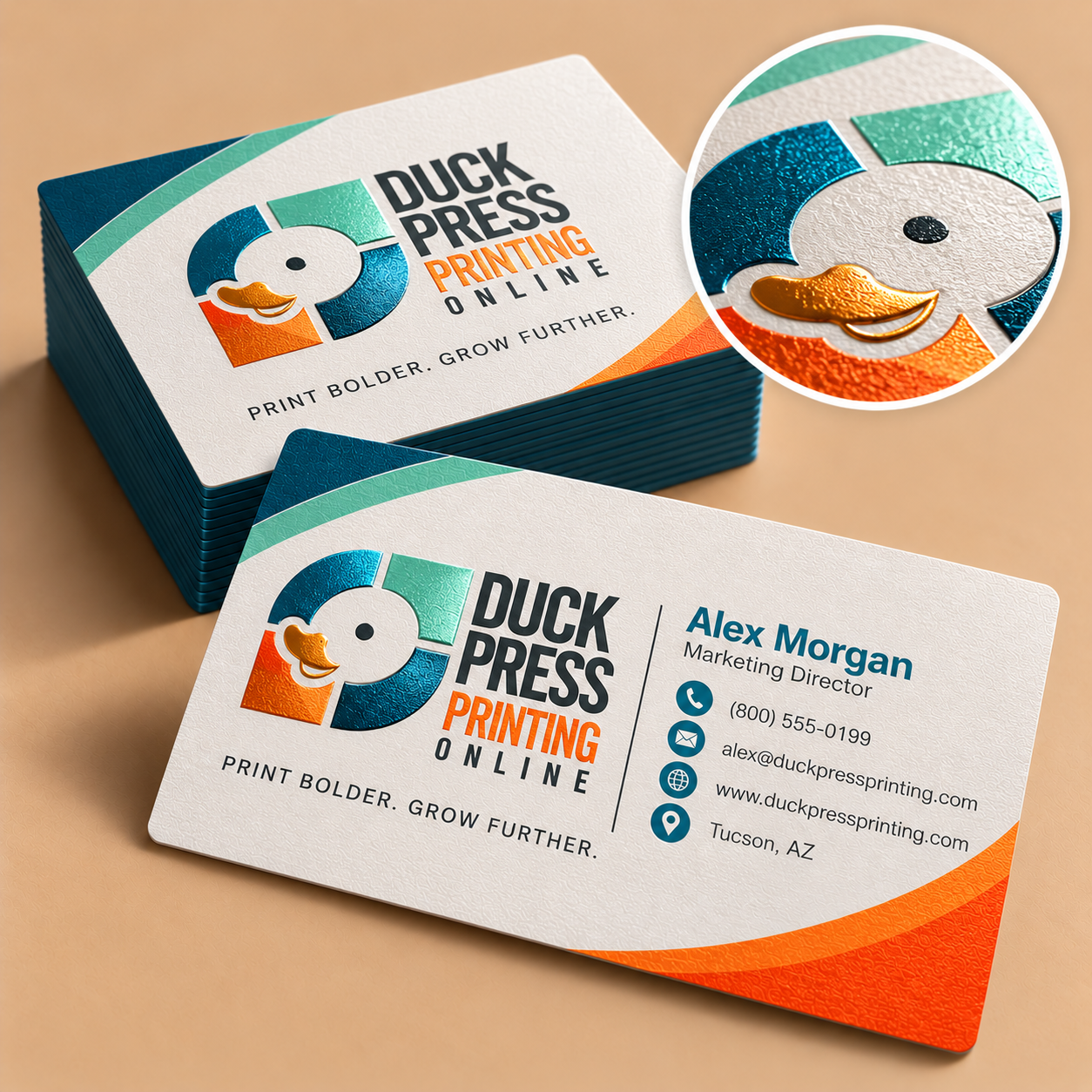 Raised Foil Business Cards