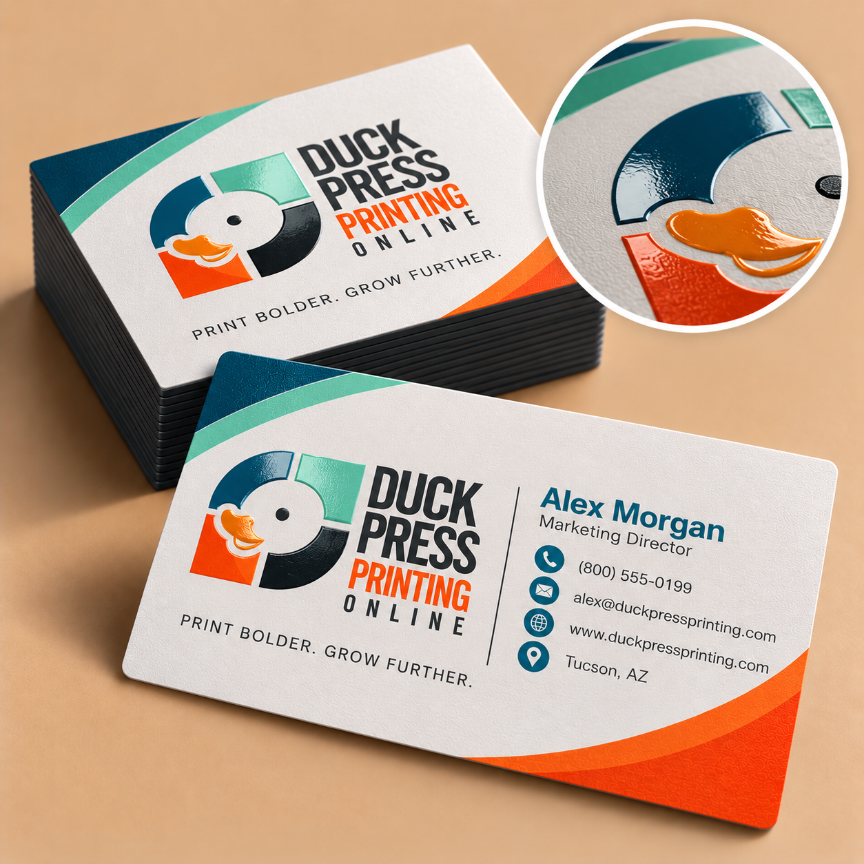 Raised Spot UV Business Cards