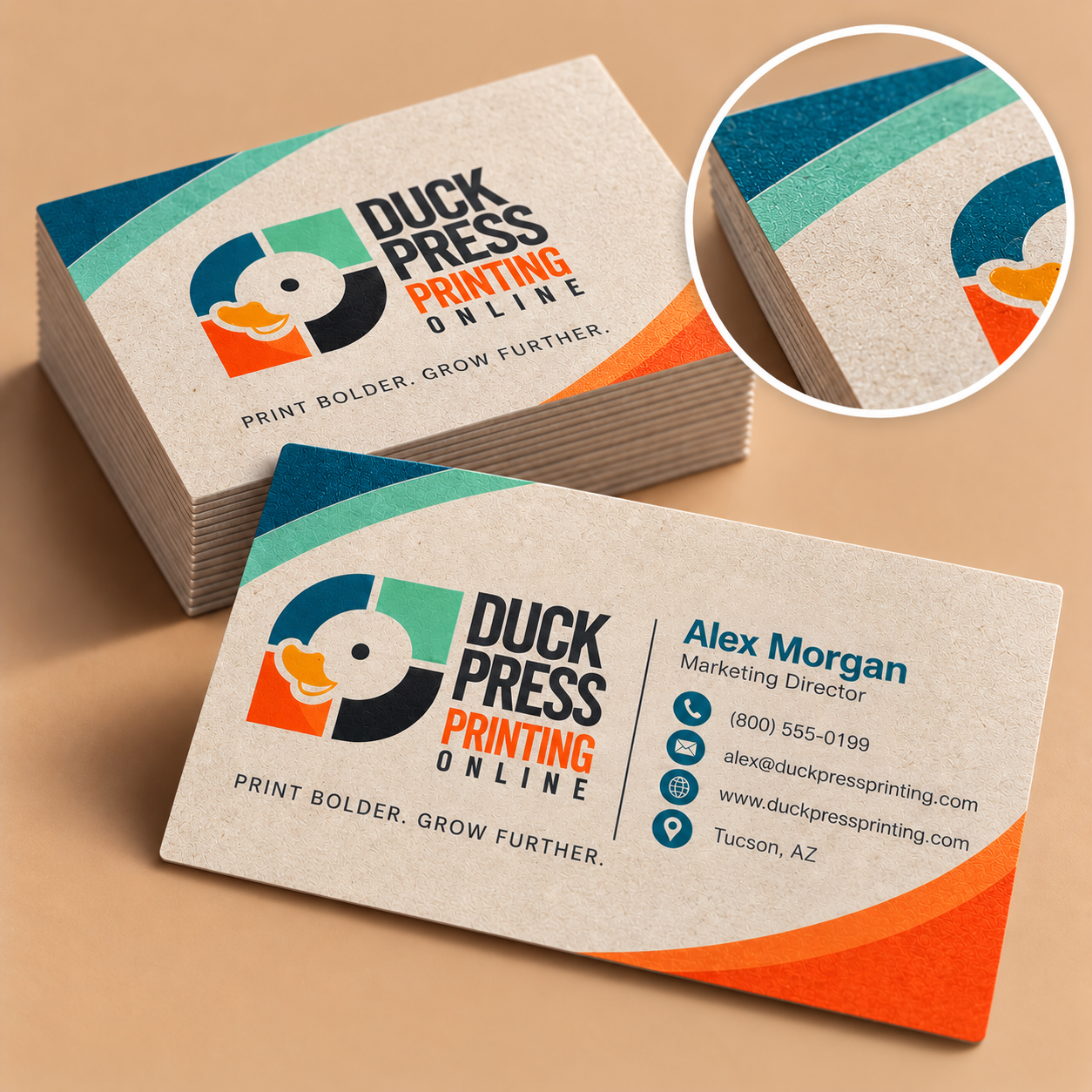 Rectangle Natural Business Cards