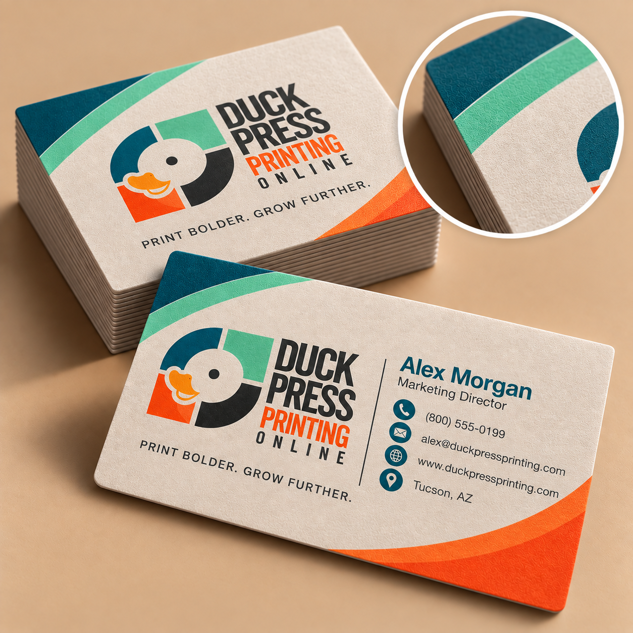 Suede Business Cards