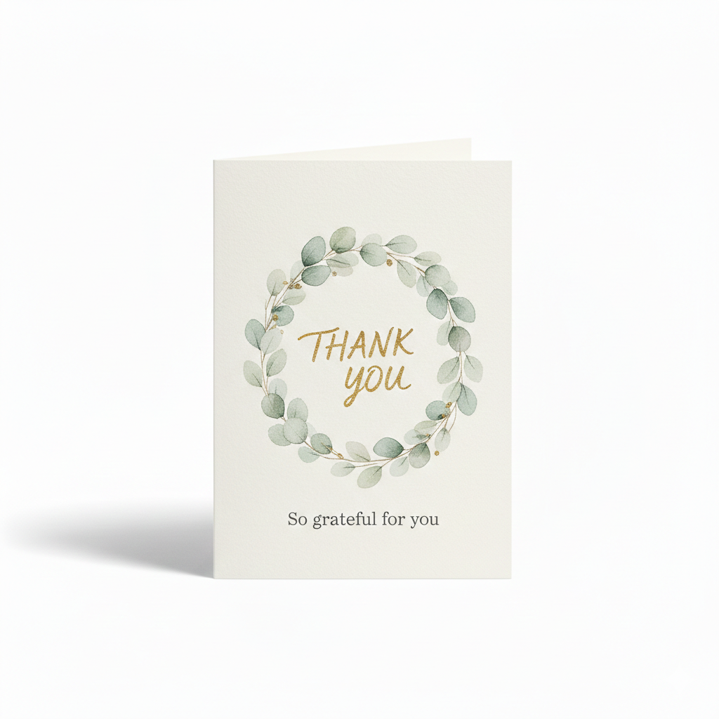 Custom thank you card template featuring a vibrant red and pink floral design.