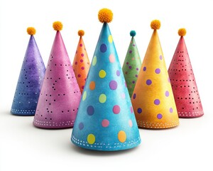 Party Costume Hat Full Color w/ Elastic Band 1