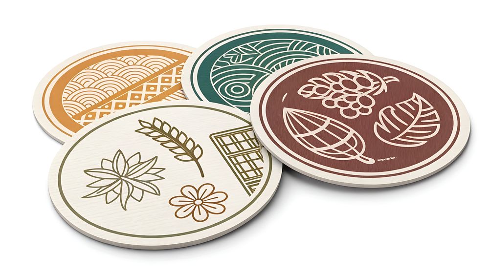 4" Round Paper Disposable Coaster 5