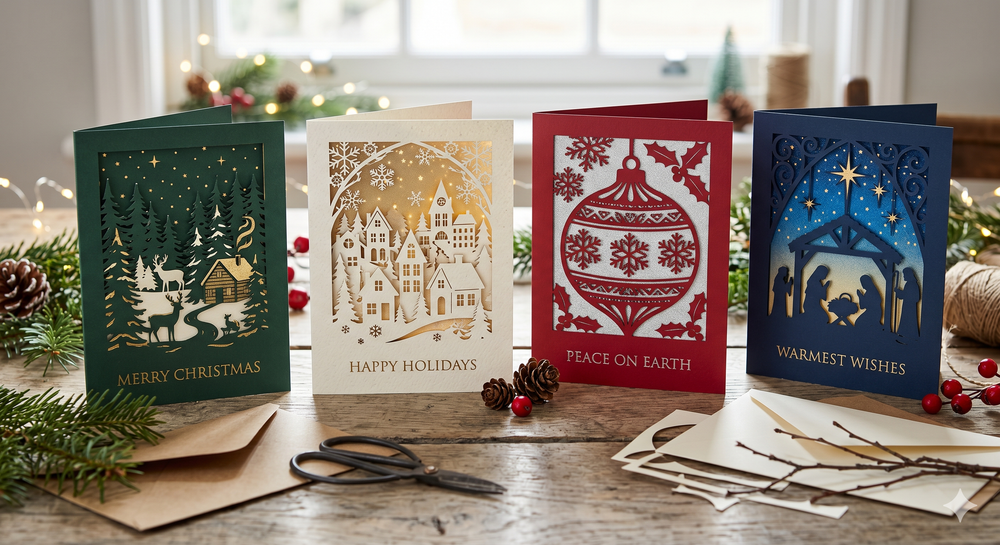 Laser Cut Holiday Cards 5