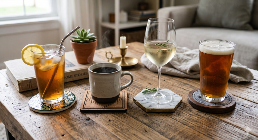 4" Round Paper Disposable Coaster 3