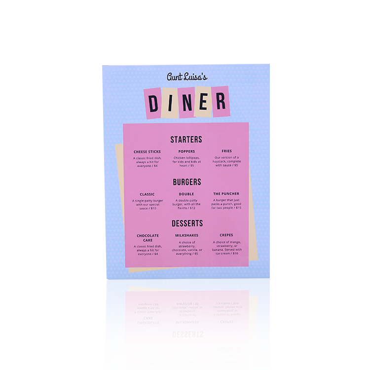 Menu Card 5