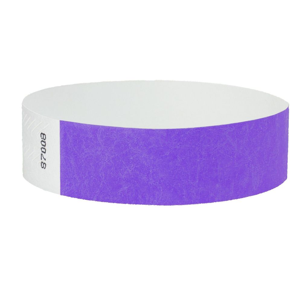 ¾" Tyvek® Custom Solid Color Wristbands with Black Imprint 4