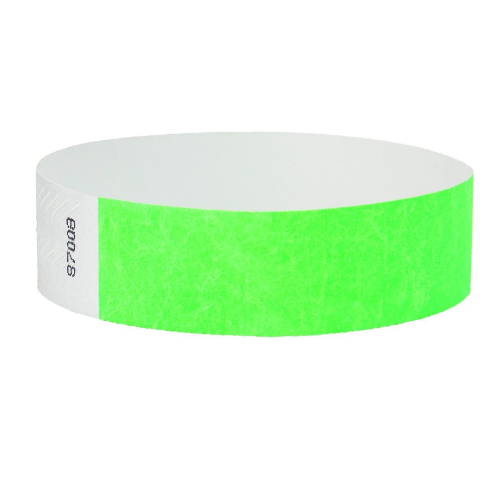 ¾" Tyvek® Custom Solid Color Wristbands with Black Imprint 7