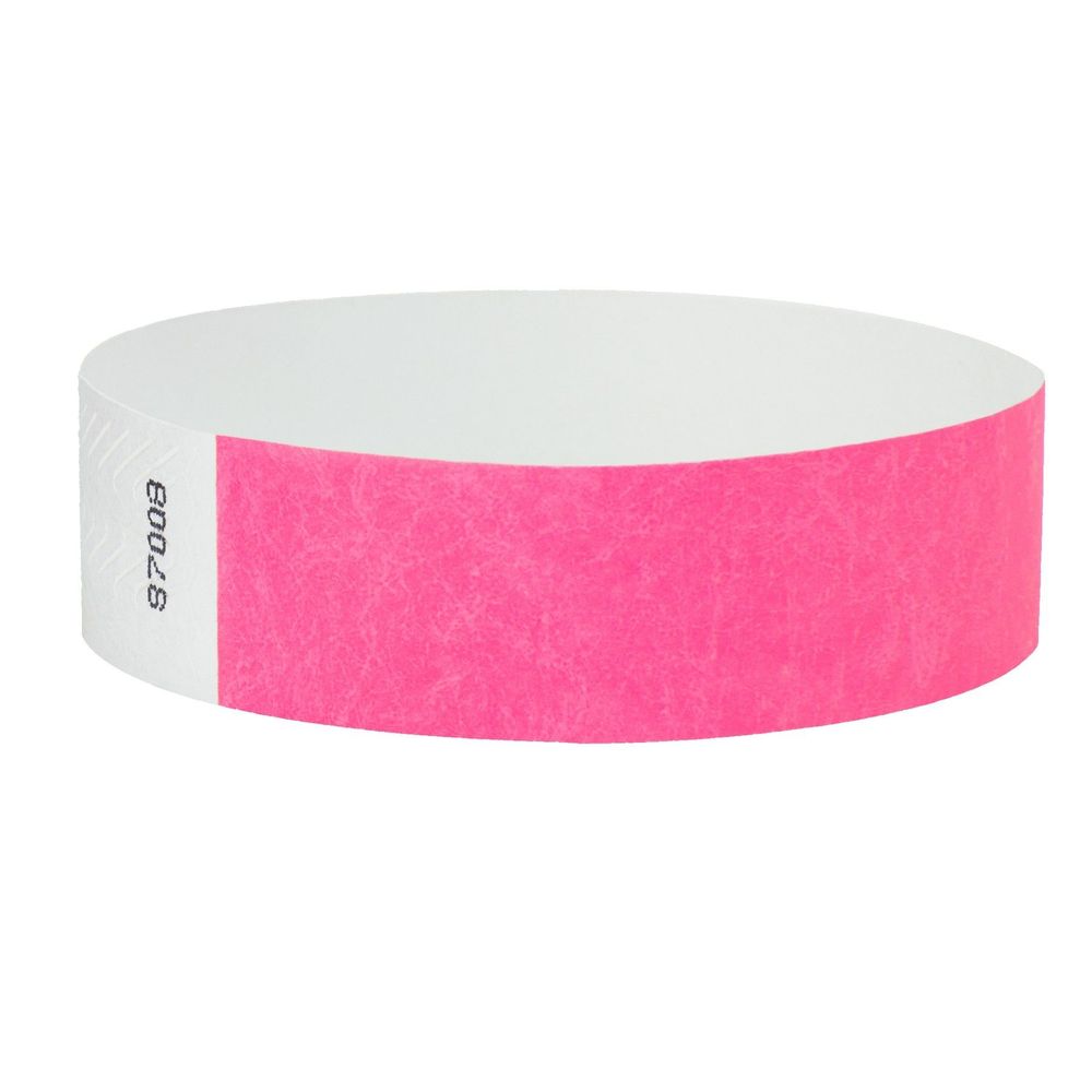 ¾" Tyvek® Custom Solid Color Wristbands with Black Imprint 9