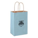 Matte Color Paper Shopper Tote Bag (5"x3 1/2"x8") - Flexo Ink 1