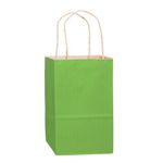 Matte Color Paper Shopper Tote Bag (5"x3 1/2"x8") - Flexo Ink 5