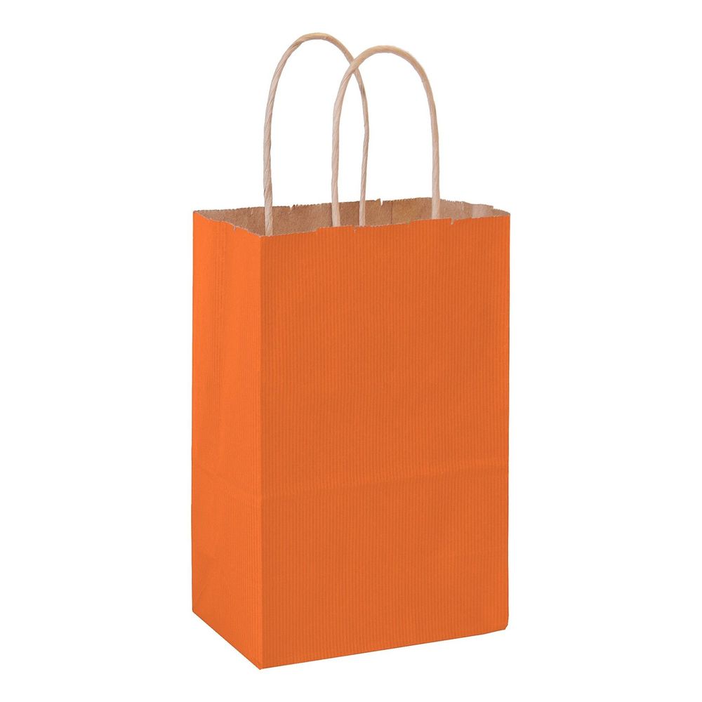 Matte Color Paper Shopper Tote Bag (5"x3 1/2"x8") - Flexo Ink 6