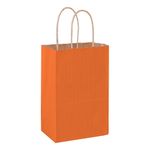 Matte Color Paper Shopper Tote Bag (5"x3 1/2"x8") - Flexo Ink 6