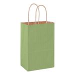Matte Color Paper Shopper Tote Bag (5"x3 1/2"x8") - Flexo Ink 8