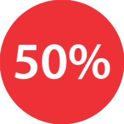 50% off