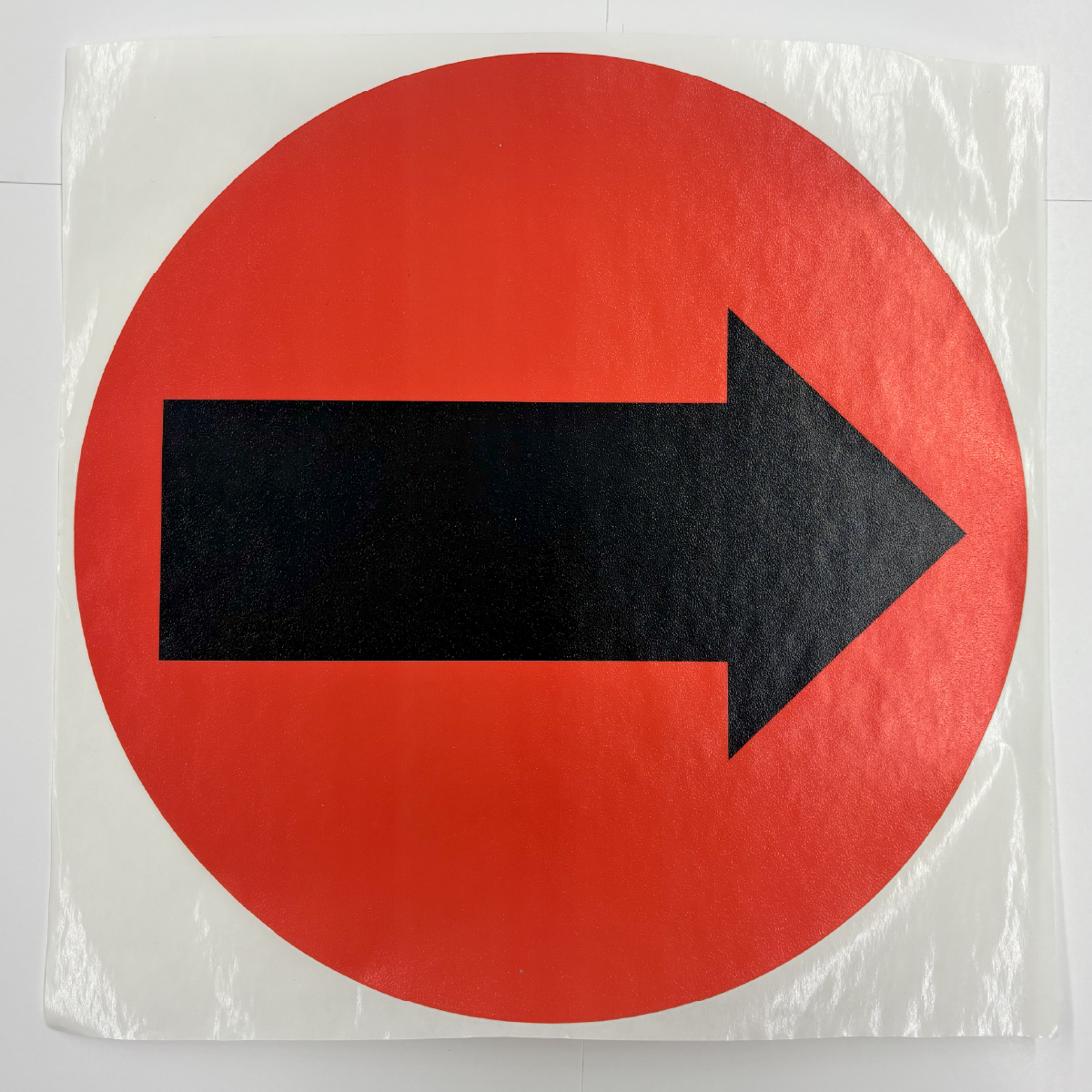 12" Circle with Black Arrow 1