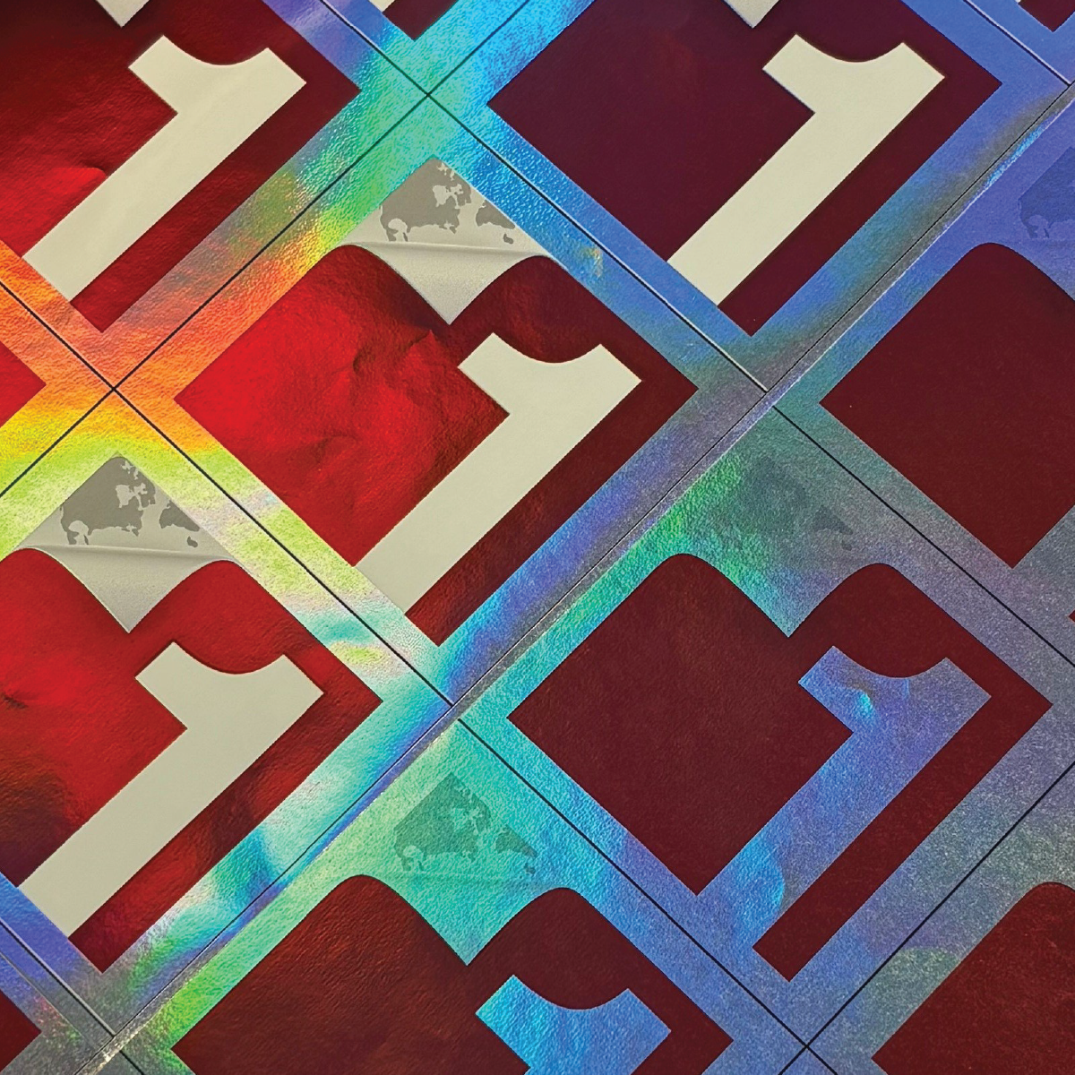 Silver - Rainbow Holographic Bopp - Permanent 1