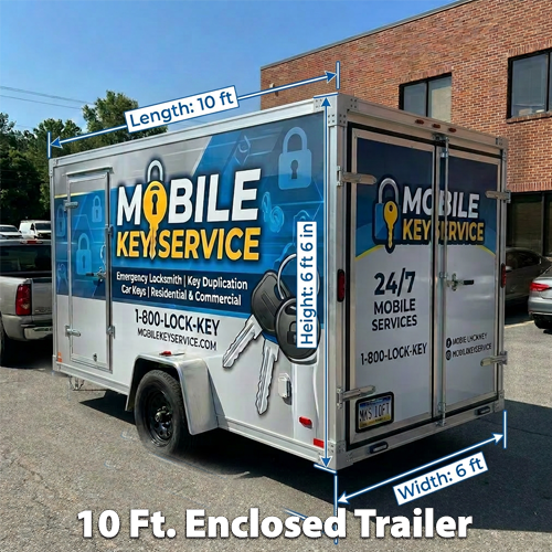 10 ft. Full Wrapped Enclosed Trailer