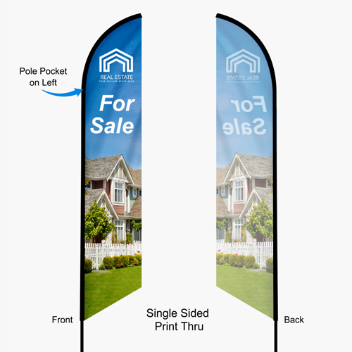 Advertising | Feather Angled Flag 2