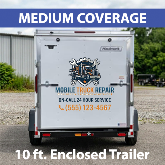 10 ft. Enclosed Trailer, Medium Coverage