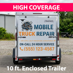 10 ft. Enclosed Trailer, High Coverage
