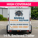 14 ft. Enclosed Trailer, High Coverage