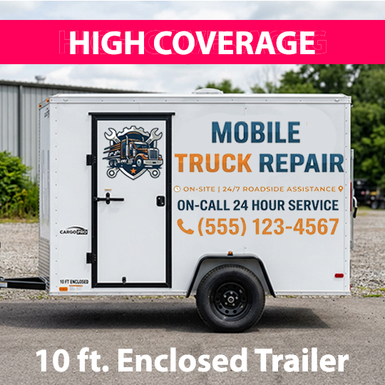 10 ft. Enclosed Trailer, High Coverage
