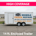 14 ft. Enclosed Trailer, High Coverage