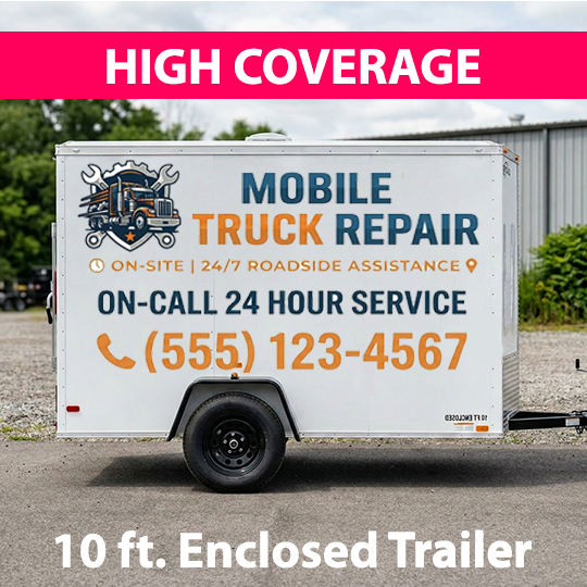 10 ft. Enclosed Trailer, High Coverage