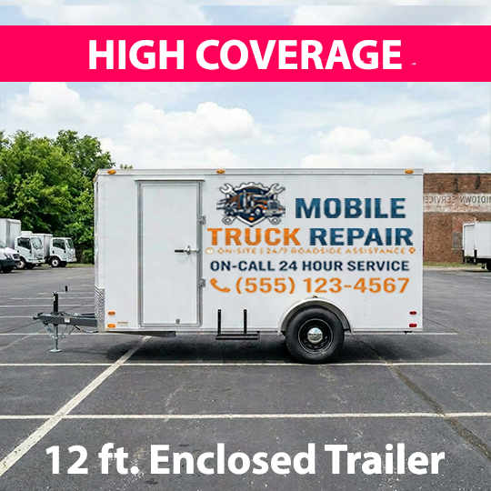 12 ft. Enclosed Trailer, High Coverage