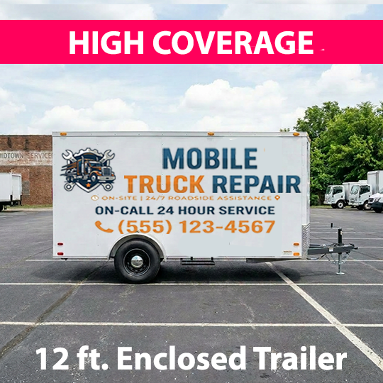12 ft. Enclosed Trailer, High Coverage
