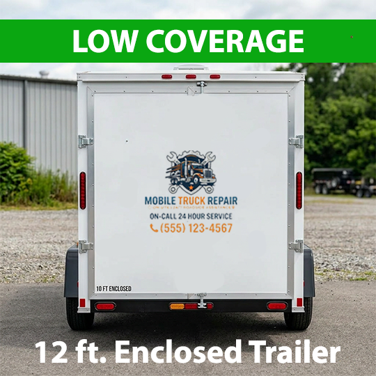 12 ft. Enclosed Trailer, low Coverage