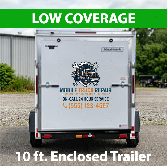 14 ft. Enclosed Trailer, Low Coverage