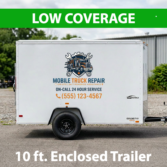 10 ft. Enclosed Trailer, Low Coverage