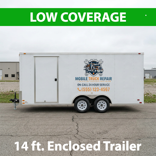 14 ft. Enclosed Trailer, Low Coverage