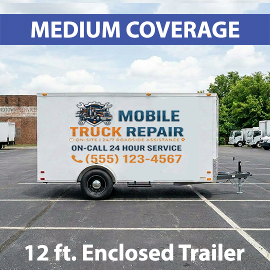 12 ft. Enclosed Trailer, Medium Coverage
