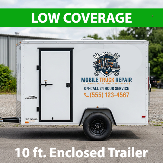 10 ft. Enclosed Trailer, Low Coverage