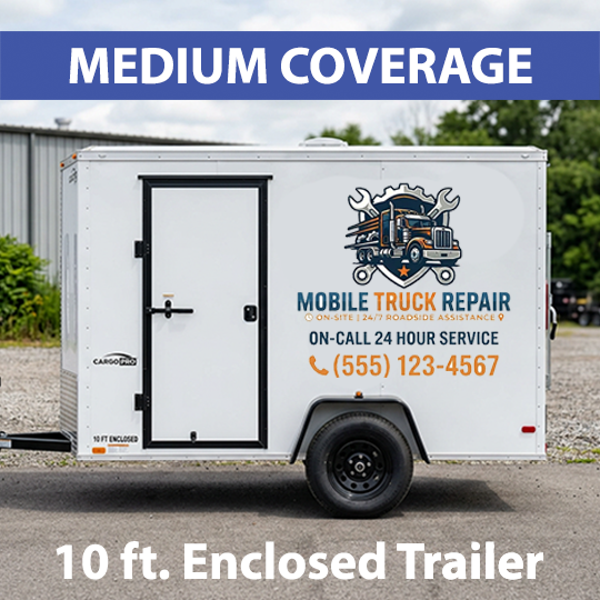 10 ft. Enclosed Trailer, Medium Coverage