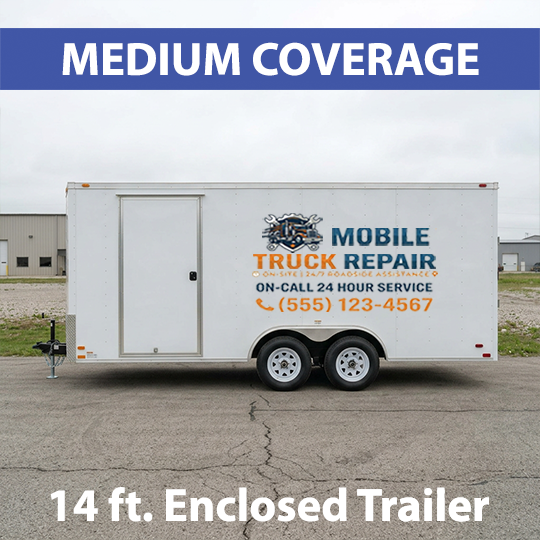 14 ft. Enclosed Trailer, Medium Coverage