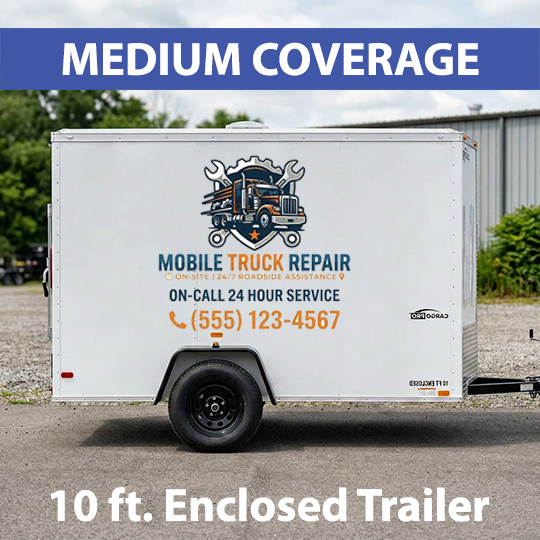 10 ft. Enclosed Trailer, Medium Coverage