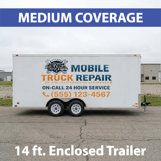 14 ft. Enclosed Trailer, Medium Coverage