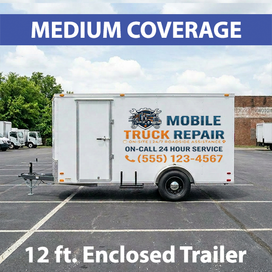 12 ft. Enclosed Trailer, Medium Coverage