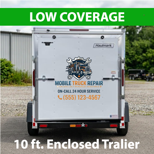 10 ft. Enclosed Trailer, Low Coverage