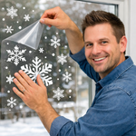 Window Cling Man Installing