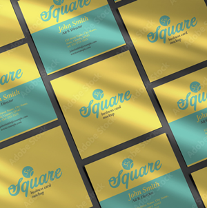 Square Business Cards 4 x 4 3